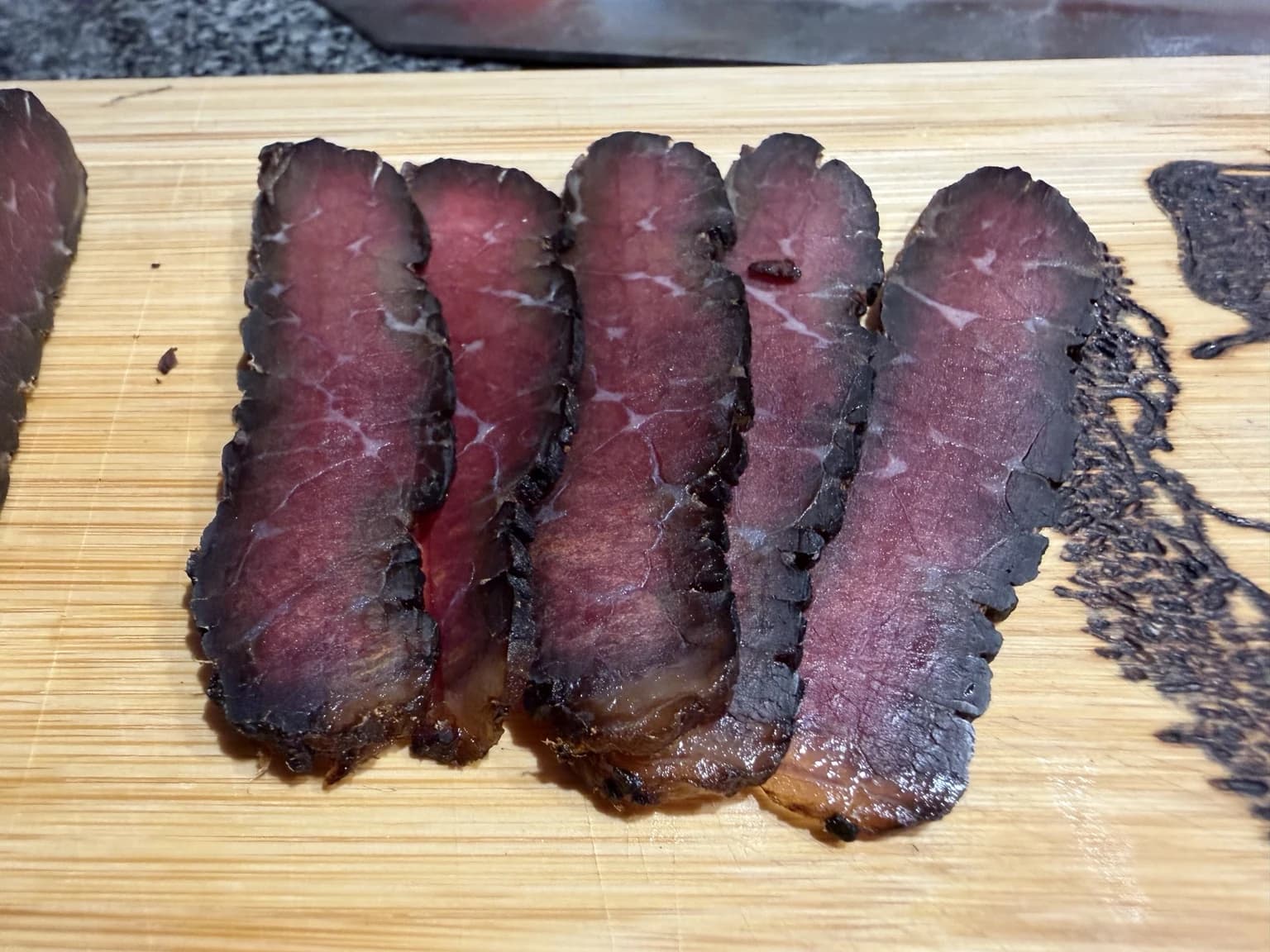 Close-up sliced Zenabi biltong